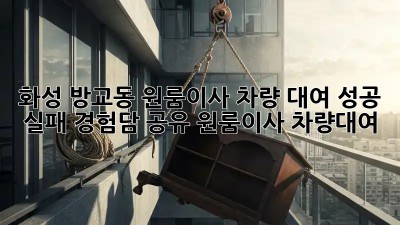 화성 방교동 원룸이사🚚 차량 대여, 성공 & 실패 경험담 공유! #원룸이사 #차량대여